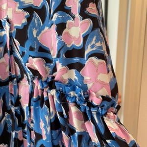 Christian Wijnants silk floral mid calf cami dress